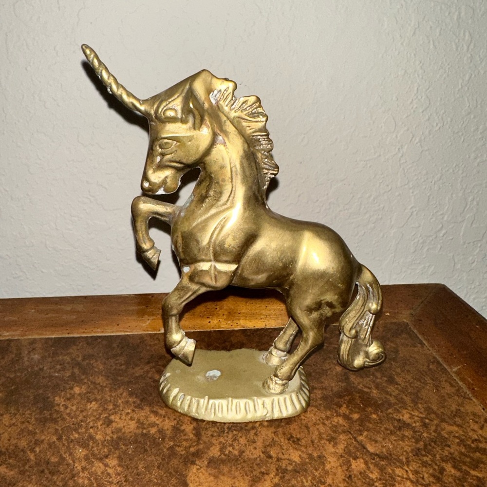 Vintage Brass Unicorn